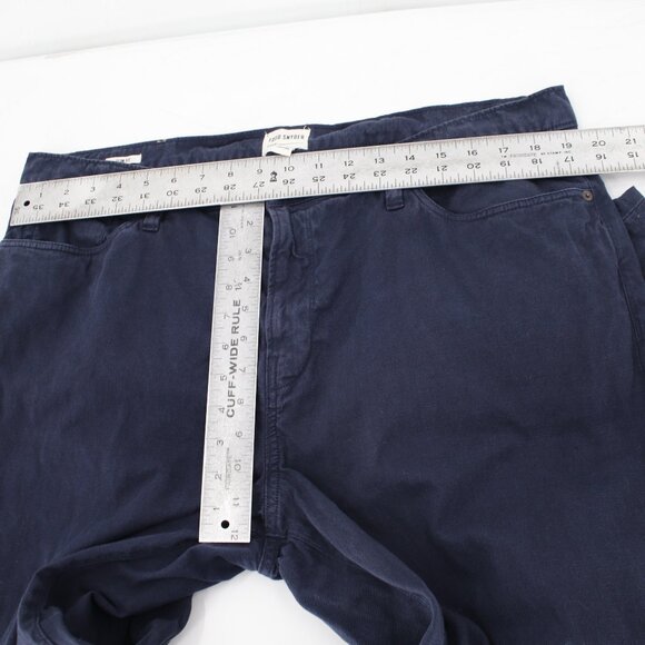 Todd Snyder Pants Mens 38 L27 Slim Fit 5 Pocket Cotton Linen Flat Front Blue - Picture 5 of 13